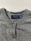 Polo Ralph Lauren Grey Button-Up Cardigan – Navy Pony Logo Women’s (S/M)