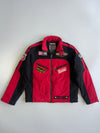 Vintage Pharta Professional DareDevil Racing Jacket Red Black Multi-Patch Daytona Champion Goodyear (M/L)