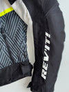 Rev'it! Black & Neon Textile Motorcycle Riding Jacket – Armoured (Padded) (2XL)