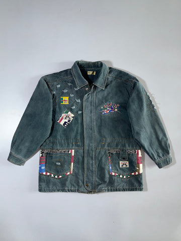 Bashful Bridge Denim Patchwork Jacket Multi Patch (L/XL)