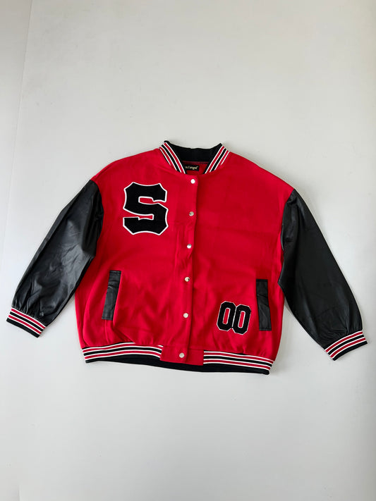 !                                                                                                                                                                                                       Super Premium Varsity Jacket (Leather sleeves) (XL/2XL)