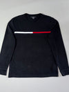 Tommy Hilfiger Flag Stripe Spellout Long Sleeve Tee (L)