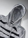Playboy Zebra Print Pullover Hoodie – Grey/Black (M)