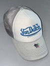 Von Dutch Trucker Cap – Grey/White Mesh (Adjustable)