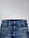 True Religion Flap Pocket Faded Straight Jeans (W:34) (L:43)