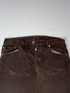 Levi’s | Dark Brown Button Fly Straight Jeans | (W:32) (L:38)