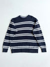 Vintage 90s Tommy Hilfiger Navy & White Striped Knit Sweater – Made in Hong Kong (M)