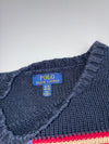 Polo Ralph Lauren Navy Flag Sweater Chunky Knit (M/L)