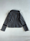 GUESS Los Angeles Grey Wool Moto Jacket – Faux Leather Trim, Zip Cuffs  Women’s (M)