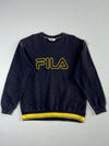 Vintage FILA Biella Italia Navy Embroidered Logo Sweatshirt (L)