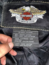 Harley-Davidson American Legend Black Leather Racing Jacket Padded (L)