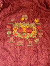 Vintage Burgundy Leather Four-Pocket Field Jacket (2XL)