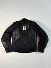 Ghost Racing Leather/Textile Hybrid Motorcycle Jacket Black/Red/White, CE Armour,Back Hump, Padded (S)