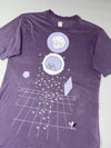 Adidas Originals Graphic Tee Purple, Surreal Print (L)