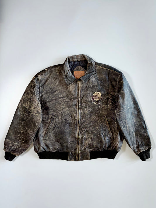 Vintage Planet Hollywood Original Leather Jacket (Xl)