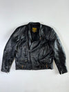 JTS Vintage Black Belted Biker Jacket (L/XL)
