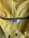 Fila Kids Yellow Asymmetric Zip Hoodie with Snap Tabs & Sleeve Patch (XS)