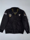 101st Airborne Military Patch Bomber Jacket  Multi-Patch Design (L)