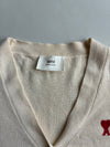 AMI Paris Ami de Coeur Cream Cropped Cardigan women’s (S)