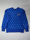 Champion Reverse Weave All-Over Logo Print Sweatshirt – Royal Blue – (L)