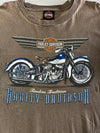 Vintage Harley-Davidson Longhorn Grand Prairie TX Brown Long Sleeve Tee  (XL)