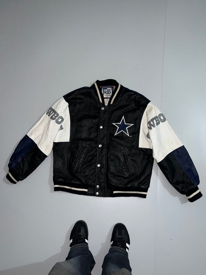 ZVintage Dallas Cowboys (Original Leather Jacket) • 90s NFL G-III Carl Banks