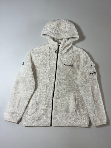 Discovery Expedition White Sherpa Hooded Jacket (S)