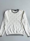 Tommy Hilfiger Textured Dot Knit Sweater – Off-White (M)