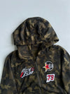 Camo Racing Patch Zip-Up Hoodie (M)