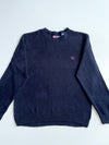 Chaps Navy Cotton Knit Crewneck Sweater – (2XL)