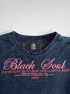 Oniarai “Black Soul” Japanese Graphic Long Sleeve T-Shirt – Navy (XL)