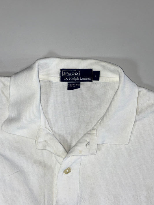 Vintage 90s Polo by Ralph Lauren Classic White Polo (2XL)
