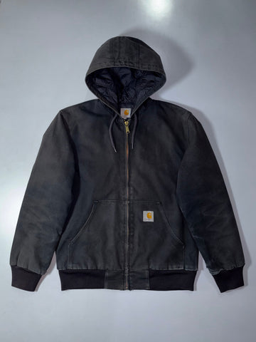 Carhartt Duck Canvas Quilted-Lined Active Jacket Black (M)