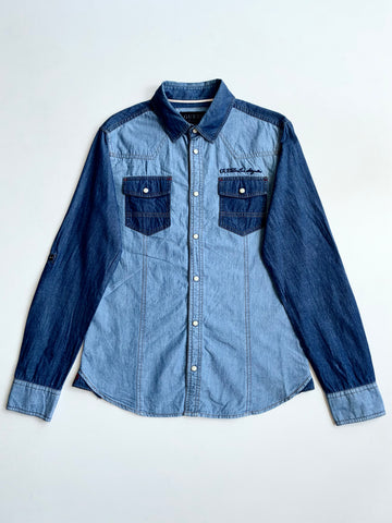 Vintage Guess Two Tone Denim Western Shirt (S)