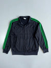 Adidas Black & Green 3-Stripes Track Jacket | Vintage Full Zip(S/M)