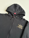 Y2K JNCO Jeans Black Zip Hoodie – Crown Logo (2XL)