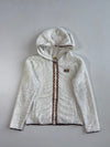 The North Face White Fluffy Fleece Zip Hoodie(S)