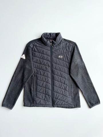 K2 Black Hybrid Quilted Fleece Jacket (M)