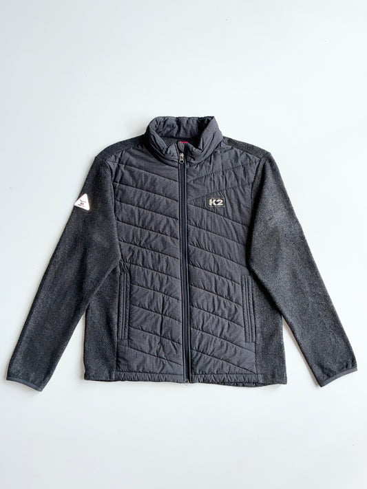 K2 Black Hybrid Quilted Fleece Jacket (M)