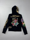 Ed Hardy by Christian Audigier Tiger & True Love Graphic Full-Zip Hoodie  W/ Rhinestones (XS)