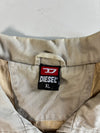 Vintage Diesel Cream Zip-Up Cotton Work Jacket (2XL)