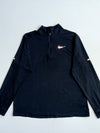 Vintage Nike Running Black Half Zip Pullover (L)