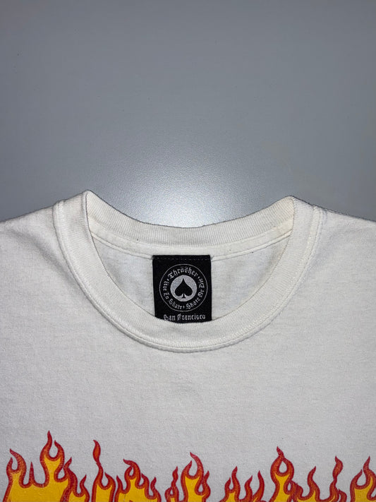 Thrasher | Flame Logo Tee | White (S)