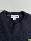 Lacoste Classic Fit Cable Knit Wool Sweater – Navy (S)