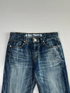 Big Train Japanese-Inspired Dark Wash (Back Pocket) Embroidered Denim (W:34|L:43)