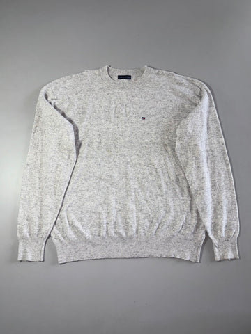 Tommy Hilfiger Heather Grey Crewneck Knit Sweater (2XL/3XL)