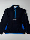 Adidas 1/4 Zip Fleece – Black & Blue  (L)