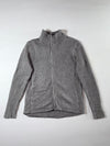 GAP Grey Heavy Knit Full-Zip Mock Neck Sweater (M)