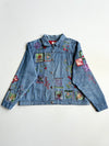 Vintage Coldwater Creek Embroidered Patchwork Denim Jacket women’s (XL)