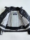 Richa Quality Manufactured Goods Silver Stripe Leather-Textile Hybrid Moto Jacket / Back Protection (XL)